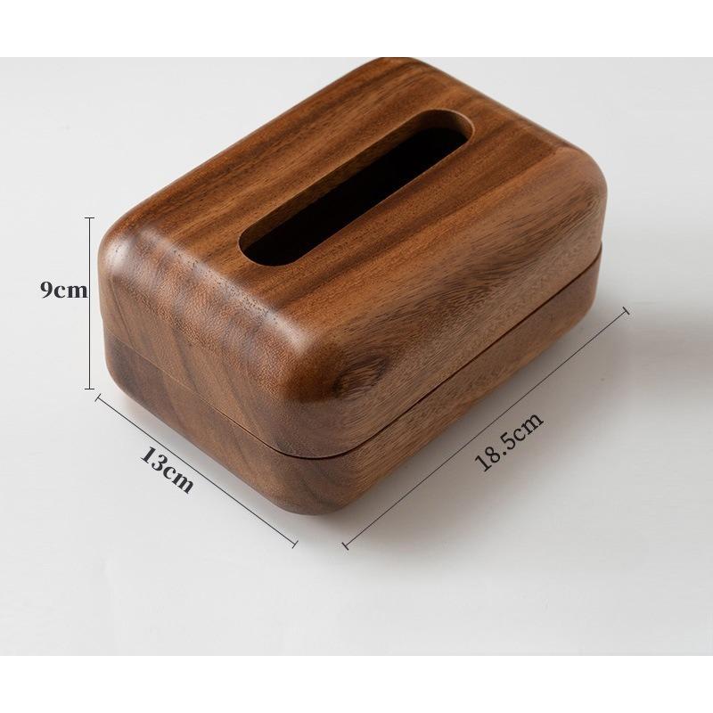 1pcs Walnut Wood Tissue Box Holder for Coffee Table New Chinese Style Desktop Storage Organizer Home Decor Desktop Ornaments
