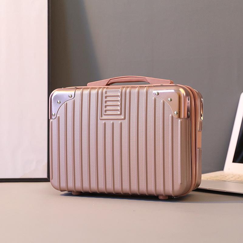 14 inch Mini Luggage Cosmetic Box Hand Waterproof Luggage Organizer Makeup Case Travel Suitcase Light Boarding Case Kids Luggage