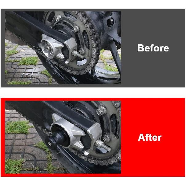 Xitomer Rear & Front Axle Sliders Fit for MT-07 FZ 07 2014-2024 MT 07 FZ 07 Motorcycle Front Rear Fork Wheel Frame Sliders with Swing Arm Bobbins