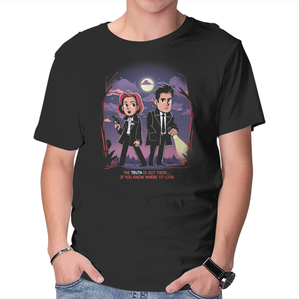 Unisex Crew Neck T-Shirt Know Where To Look Graphic Short Sleeve Casual Tee XXXL
