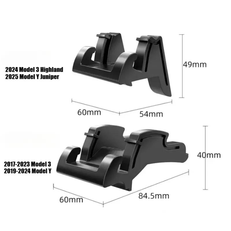1/2Pcs Silicone Car Mobile Phone Stand Dashboard Navigation Stand Vent Hook Glasses Stand for Tesla Model 3 Y Highland 2026-2026