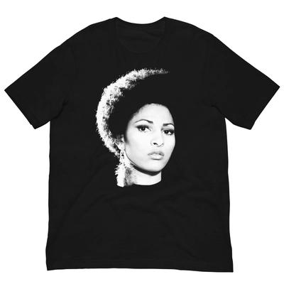 Pam Grier Stile Retrò Fan Artwork Maglietta Unisex 100% Cotone T-shirt Uomo Top