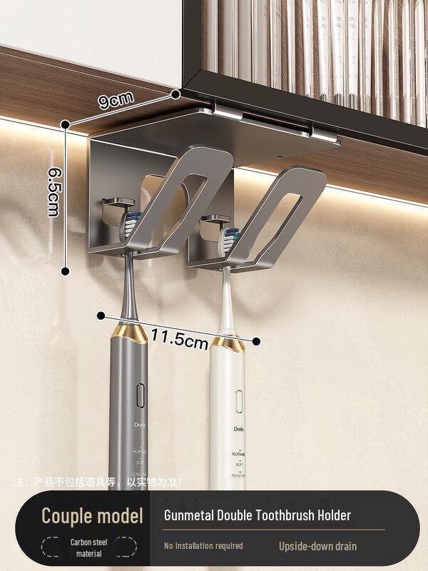 Punch-Free Under-Cabinet Toothbrush & Cup Holder