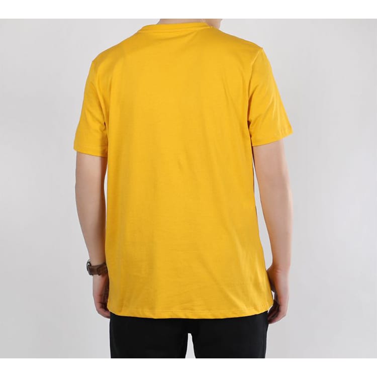PUMA T Shirts Men's Yellow Crew Neck Moderate Straight Fit 598625-25