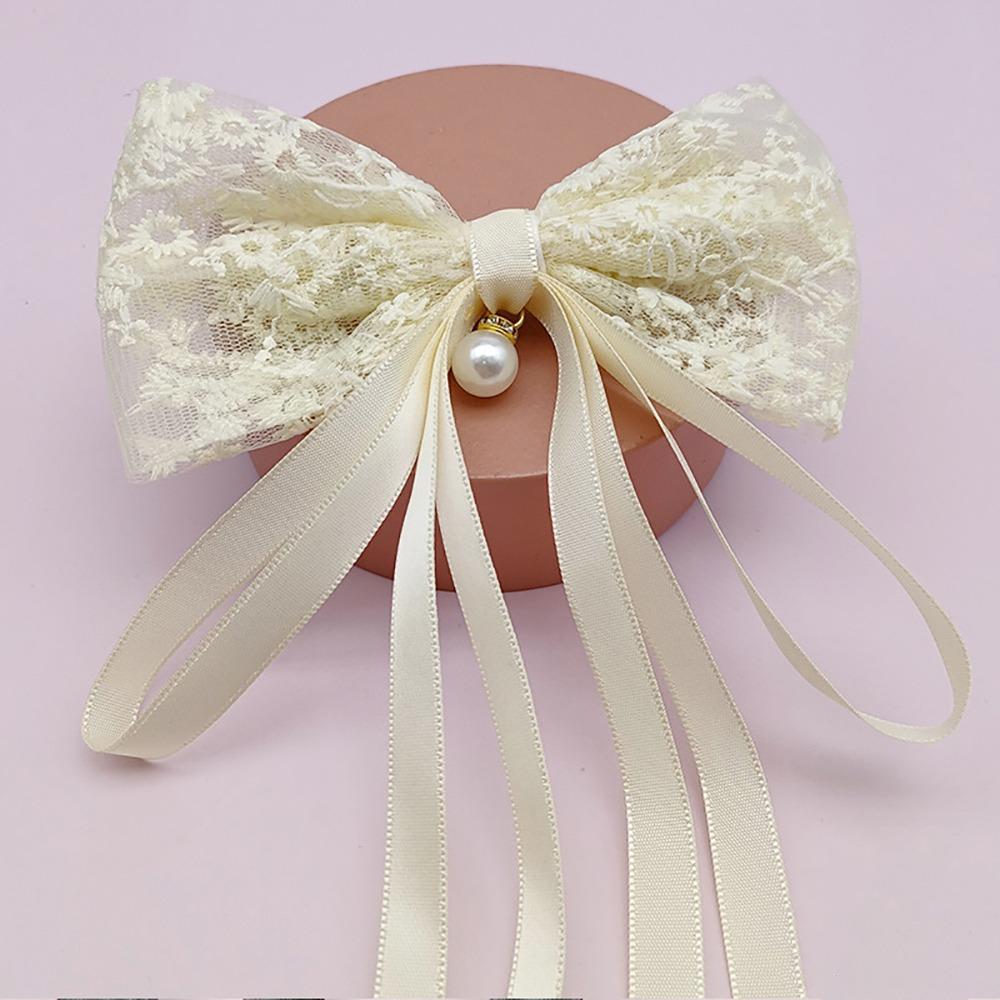 Korean Style Bowknot Hair Clips Lace Girls Headwear Elegant Bowknot Barrette  Girls
