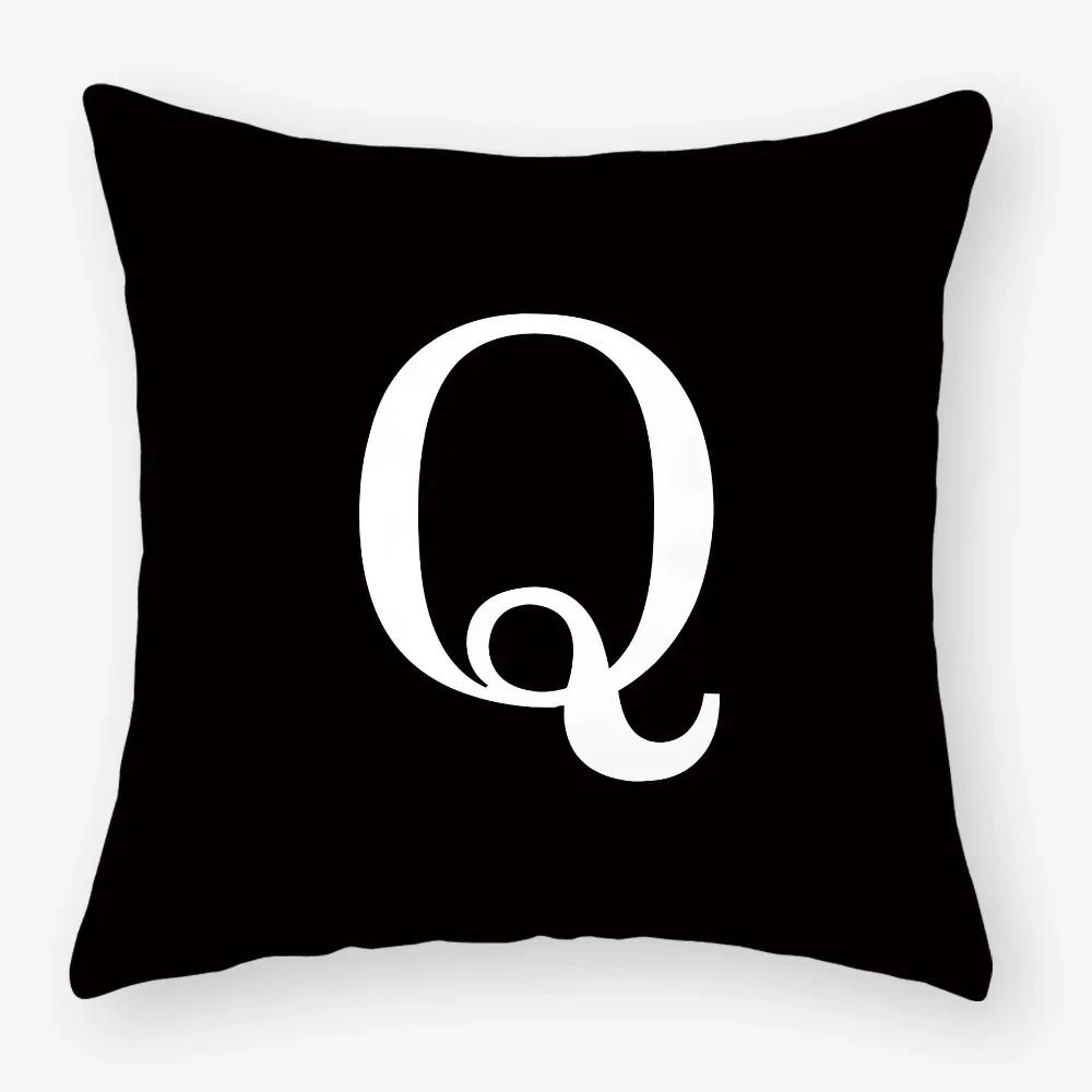 White Letter Cushion Cover X Polyester Pillowcase Sofa Cushions Decorative Throw Pillows Cover Home Decoration Pillowcover