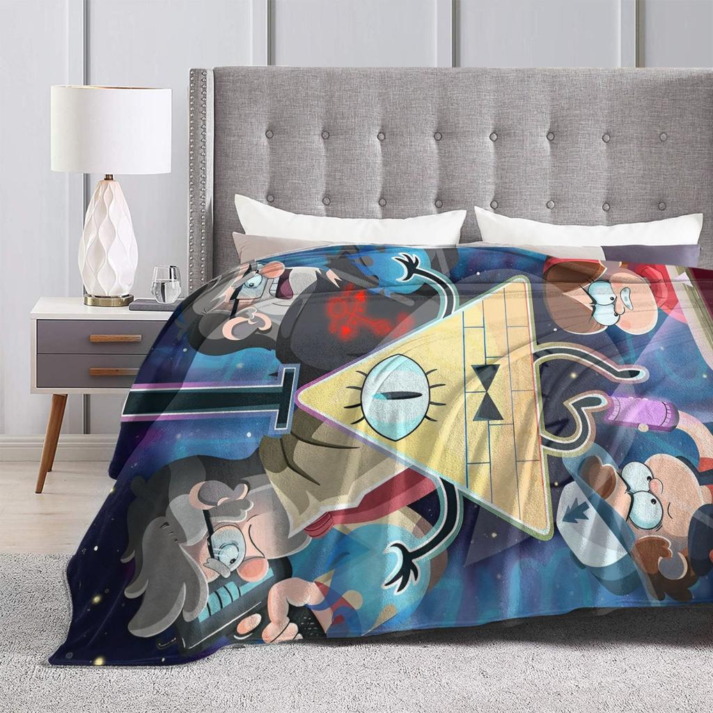 Coperte di Flanella di Gravity Falls Bill Cipher Avventura Mistero Commedia Coperte Plaid Animate per Casa Hotel Divano Copriletto