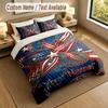 American Patriotic Theme Personalized 3Pcs Bedding Set Custom Text & Name 1 Sheet 2 Pillowcases Household Bedding 1pc