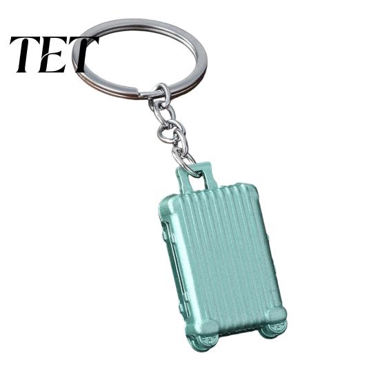 Metall-Kofferanhänger Charm Mini-Koffer Schlüsselanhänger, Tasche mit rollenden langlebigen Zinklegierung Schlüsselhalter Rädern, Reisethematik Rucksackzubehör, Niedlich