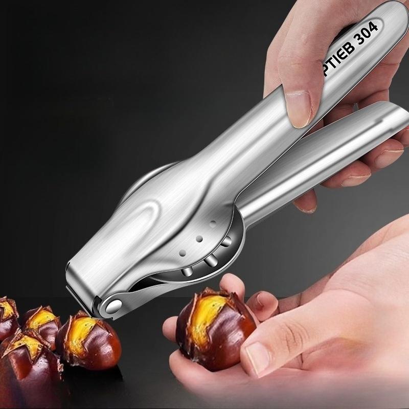 Chestnut and Walnut Cracker Stainless Steel Nut Cracker Home Chestnut Shelling Tool Hazelnut Shelling Tool Nut Cracking Knife