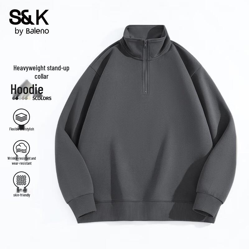 Baleno Men's S&K Series Stand Collar Half-Zip Sweatshirt