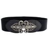 Trendy Womens Black Stretch Waist Belt Offering A Slender Look With Versatile Wear Options