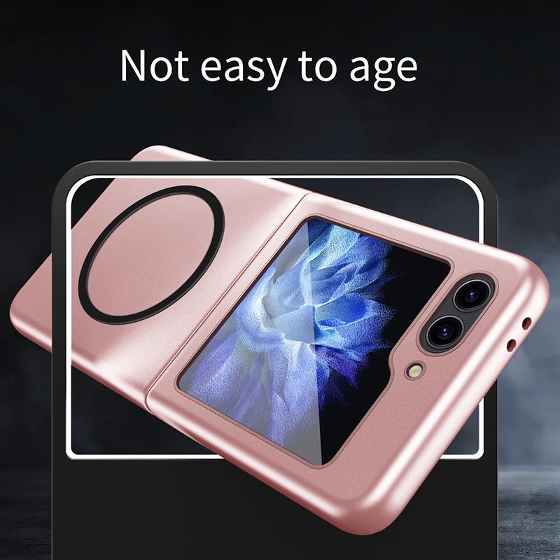 Ultra-Thin Skin-Feel Magnetic Ring Case for Samsung Z Flip7/6/5/4/3 Folding Phone