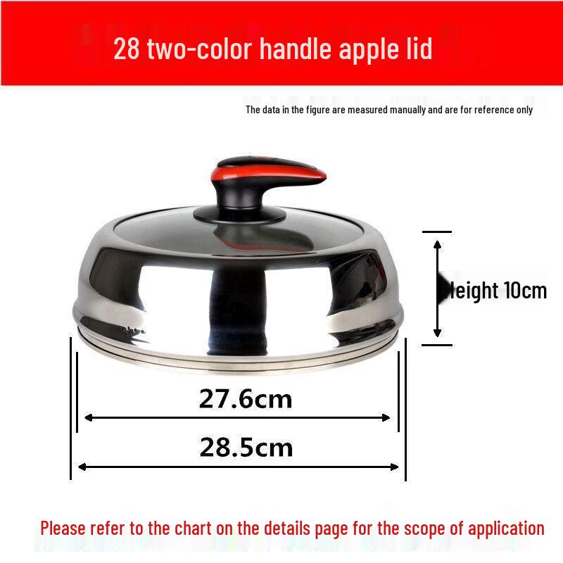 Xihe Stainless Steel Standable Visible Glass Pot Lid