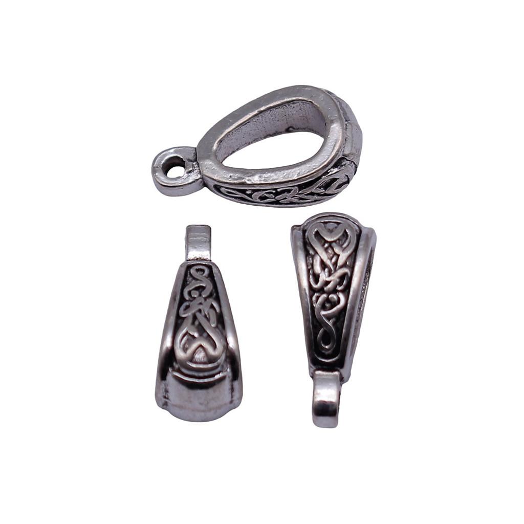 Antique Twisted Pattern Bail Connectors For Charm Attachments Craft Jewelry Accessories