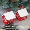 5Pcs Christmas Red Small House Candy Box, European Creative Souvenir Candy Box, Holiday Gift Packaging Box, Wedding Candy Box