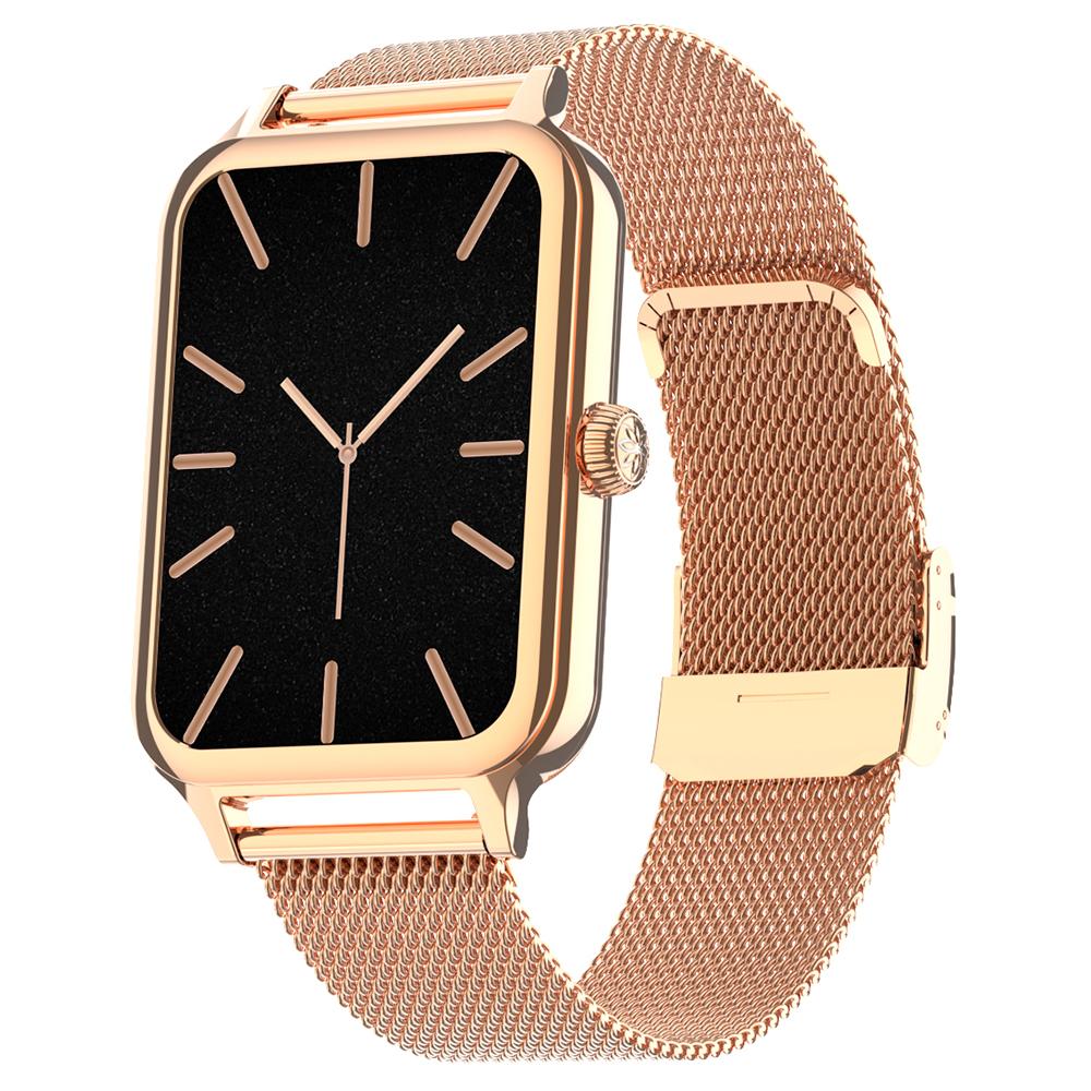 

DTV1 1.74 inch AMOLED Display Smart Watch Bluetooth-compatible Call Fitness Tracker Smartwatch with Steel/Silicone Strap Gold