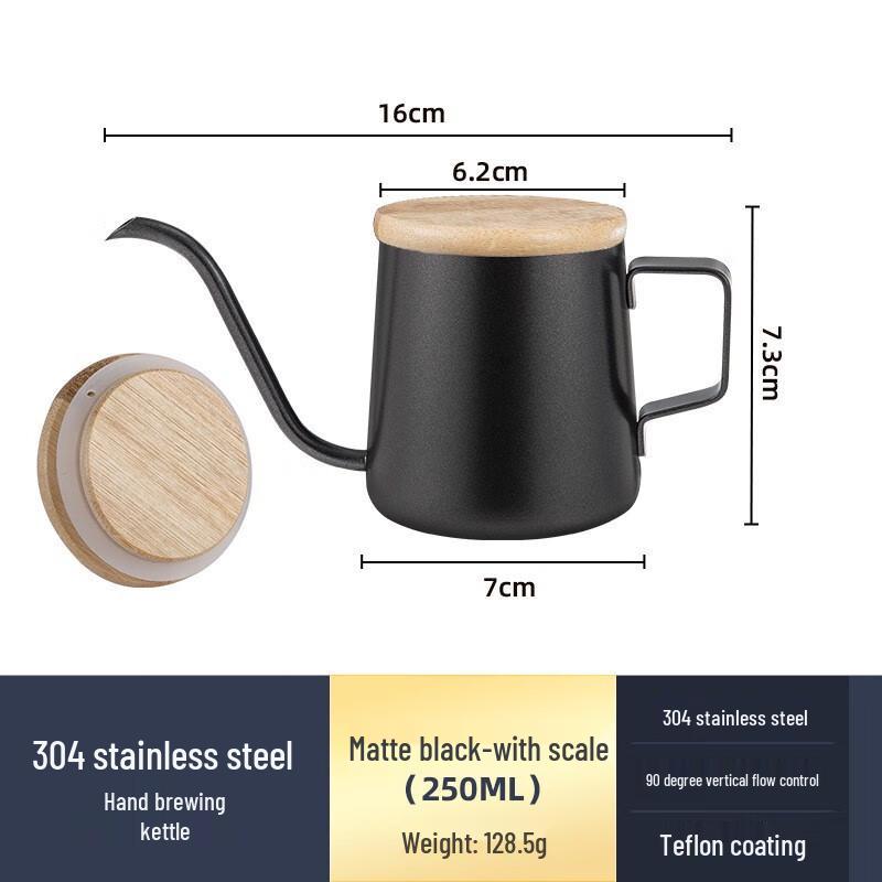 Shangqi Stainless Steel Narrow Spout Pour Over Coffee Kettle, 250ml