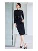 Black Trendy Women's Skirt Suit - Professional & Stylish Executive Workwear for Spring & Autumn
