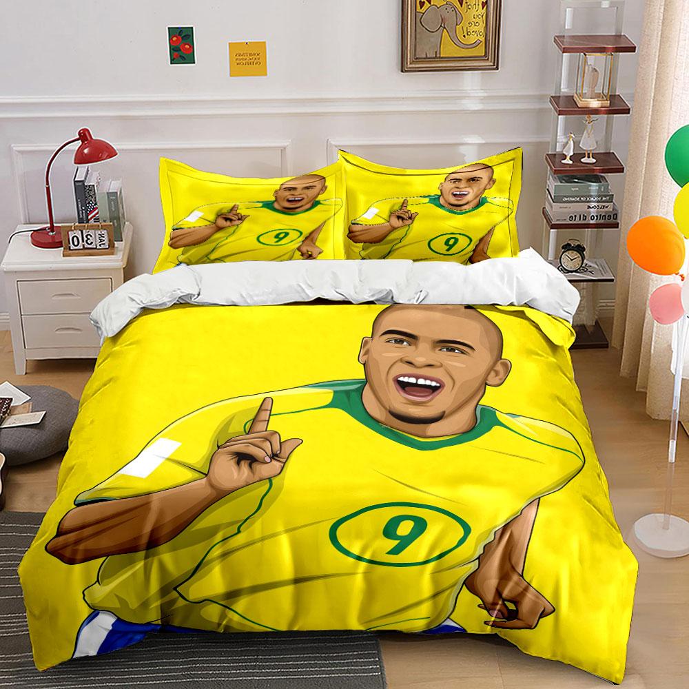 Soccer player graphic design. Bedding sets Duvet cover sets Duvet covers Pillowcases(1*Duvet Cover 2*Pillowcases without duvet insert)