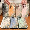 Magnetic For Magsafe Case For Samsung Galaxy S26 Ultra S25 Edge S24 Plus S23 FE S22 A54 A55 A56 5G Flower Garden Pattern Matte Cover