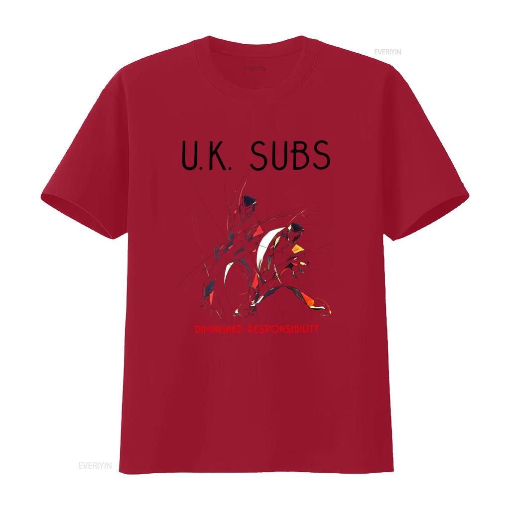 UK Subs Diminished Responsibility White T Shirt New Fashionable Rock Band Design vintage Washed Top For Everyday Wear