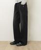 Yujen Washed Bootcut Denim Pants_Black