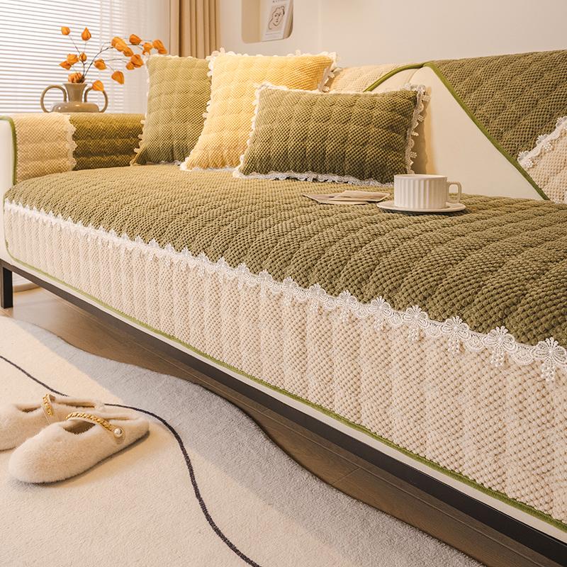 Sofa Cushion Autumn and Winter, New Winter Plush Sofa Cover Cushion Cover, High-quality Armrest, Protective Shell