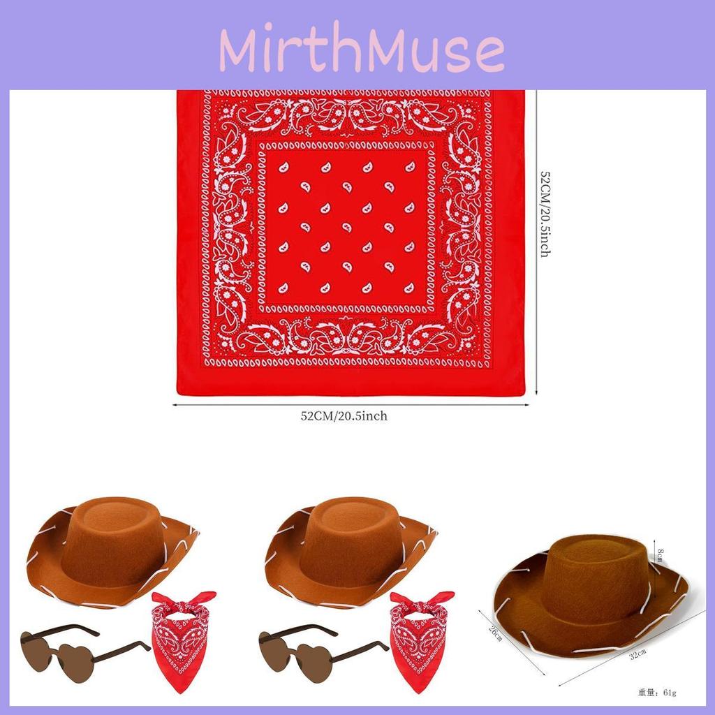 Childrens Cowboy Hat Glasses Bandana Costume Set With Sewn Fabric For Festive Events