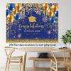 1 piece set of 2026 graduation background fabric suitable for graduation season - elegant 2D flat banner with 2026 text