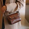 Women's Genuine Leather Crossbody Bag Waxed Oil Cowhide Small Versatile Shoulder Shell Bag