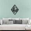 Schwarze Metall Lotus Wandkunst Hohlblumen Skulptur Mond Mandala Schild Hängende Dekoration Für Meditation Schlafzimmer Garten Hotel 11,8x8,8 Zoll