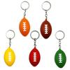Mini Keychain Pendant Simulation Realistic Rugby Decor Decorative Anti-fall Ornamental Rugby Key Ring Pendant Outdoor Supply