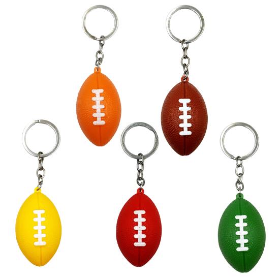 Mini Keychain Pendant Simulation Realistic Rugby Decor Decorative Anti-fall Ornamental Rugby Key Ring Pendant Outdoor Supply
