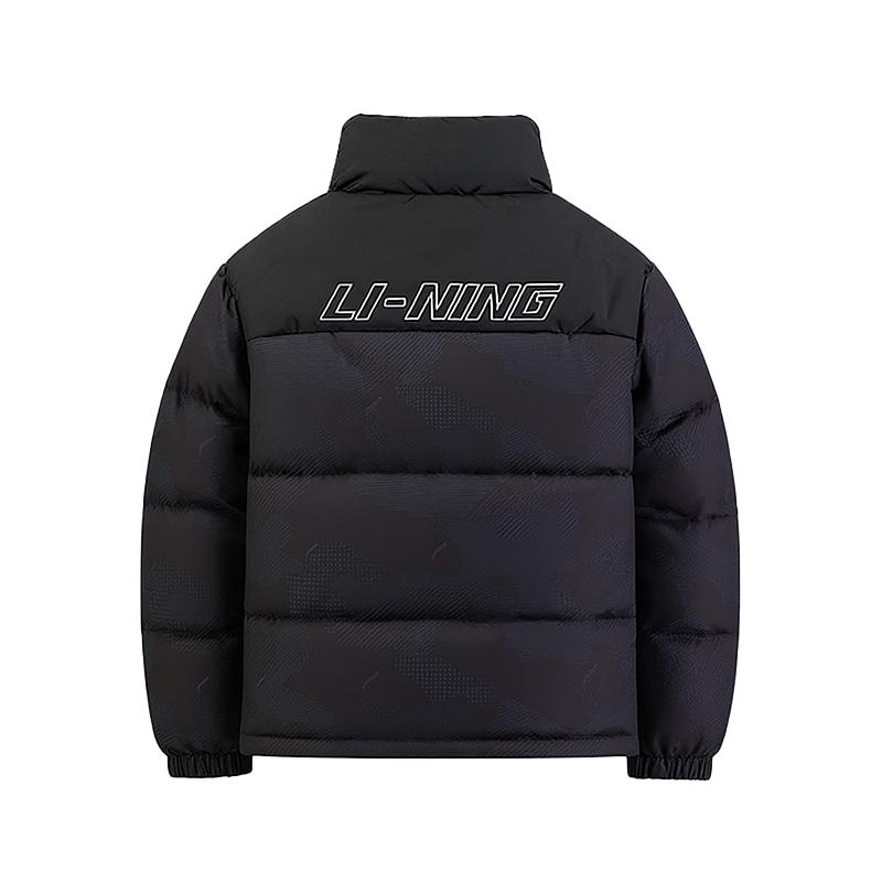 Li Ning Hot Pot Series Winter Warm Thick Short Comfortable Simple Stand Collar Windproof Down Jacket Unisex Jacket AYMV629-1+GUOQI-TIE