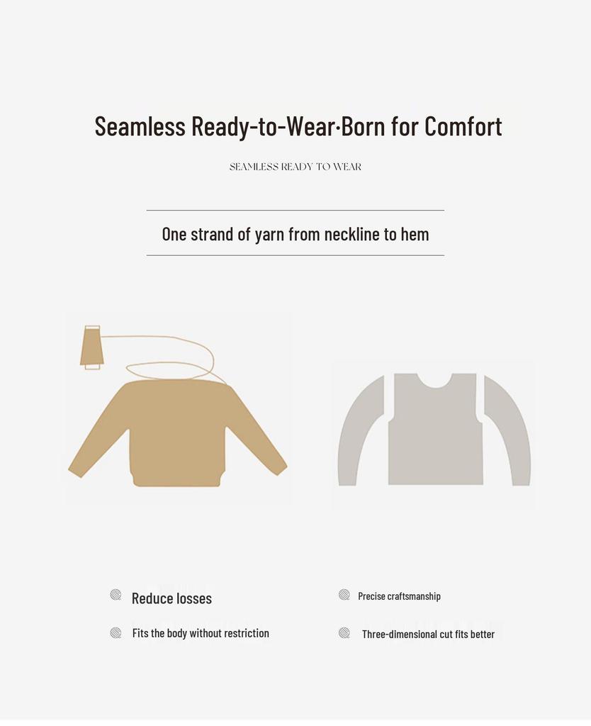 Women's V-Neck Solid Color Cashmere Sweater - Loose Fit, Soft Knit Pullover for Autumn/Winter