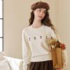 Betu Women's Floral Embroidered Crewneck Knit Sweater