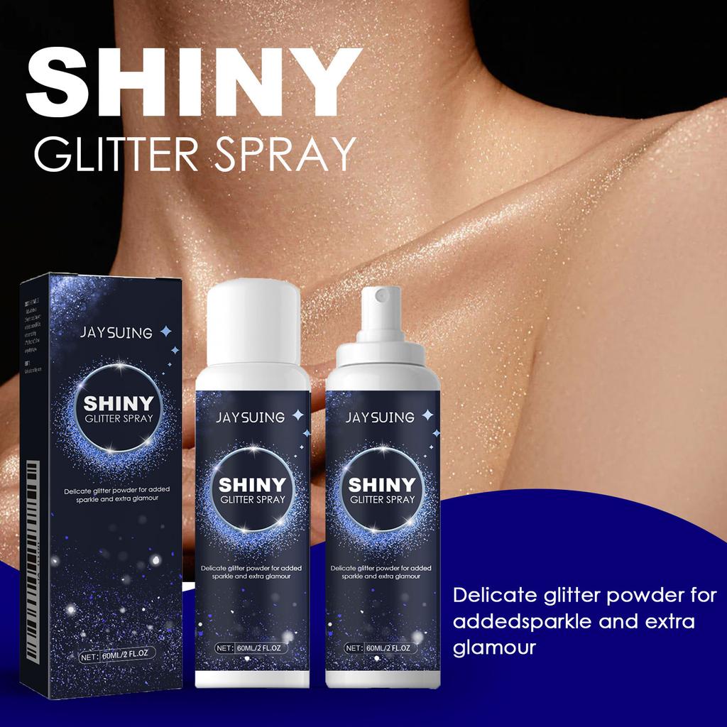 Jaysuing Brightening Glitter Spray Clavicle Hair Halloween Party Nightclub Clothes Film Forming Highlight Powder Spraying