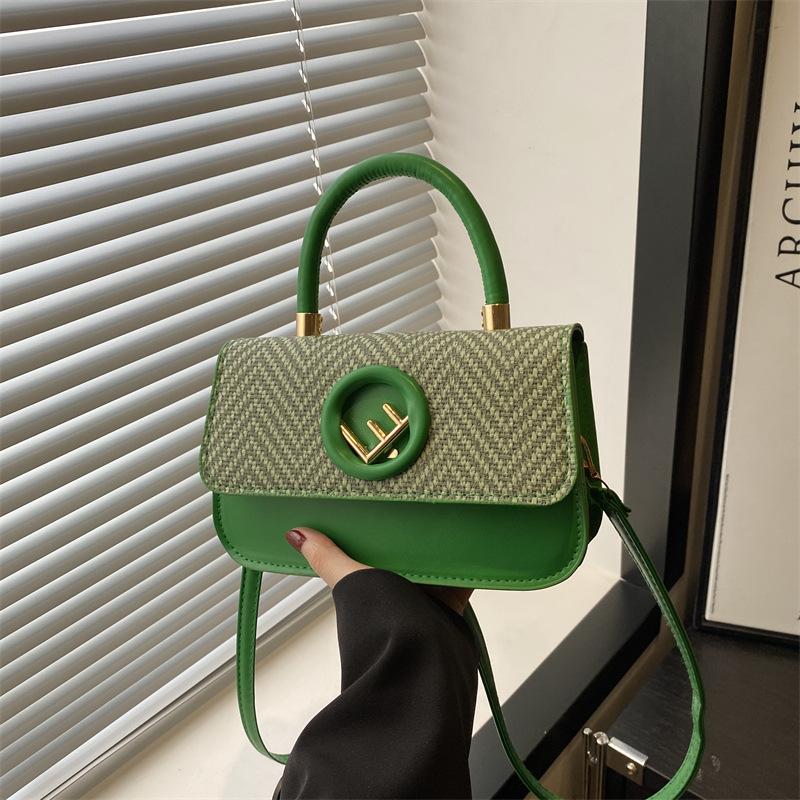 Portable Small Square Bag Femininity Solid Color Simple Summer New Fashion Texture Premium Shoulder Messenger Bag
