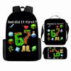 Cartoon Brainrot-Themed Backpack Crossbody Bag Pencil Case School Kids Ages 10-12
