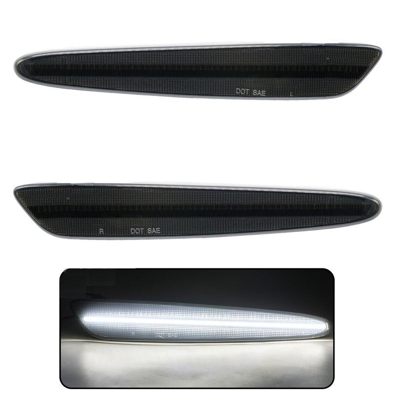 

For Chevrolet C6 Corvette 2005-2013 LED Side Marker Lights Smoked Amber White Turn Signal Light Flowing Water Indicator Light