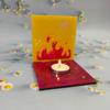 Silicone Mold for Candle Holders DIY Resin Candle Base Molds Holographic Flame Pattern Candlesticker Molds Home Decor