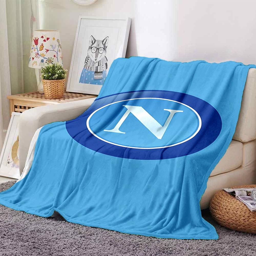 1pc Blanket - NAPOLI LOGO Print Design,Lightweight Blanket for Sofa,Bed- Soft &Warm,Gift for All Seasons