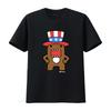 Domo Kun T-Shirt mit blauem Onkel Sam Amerikanischer Hut Design NHK Größe L 100% Baumwolle Neu Vintage Gewaschen Mode Mann