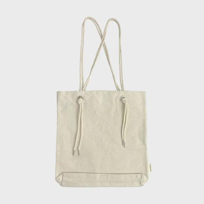 Safe Sunday Embroidered Canvas Tote Bag (Ivory)
