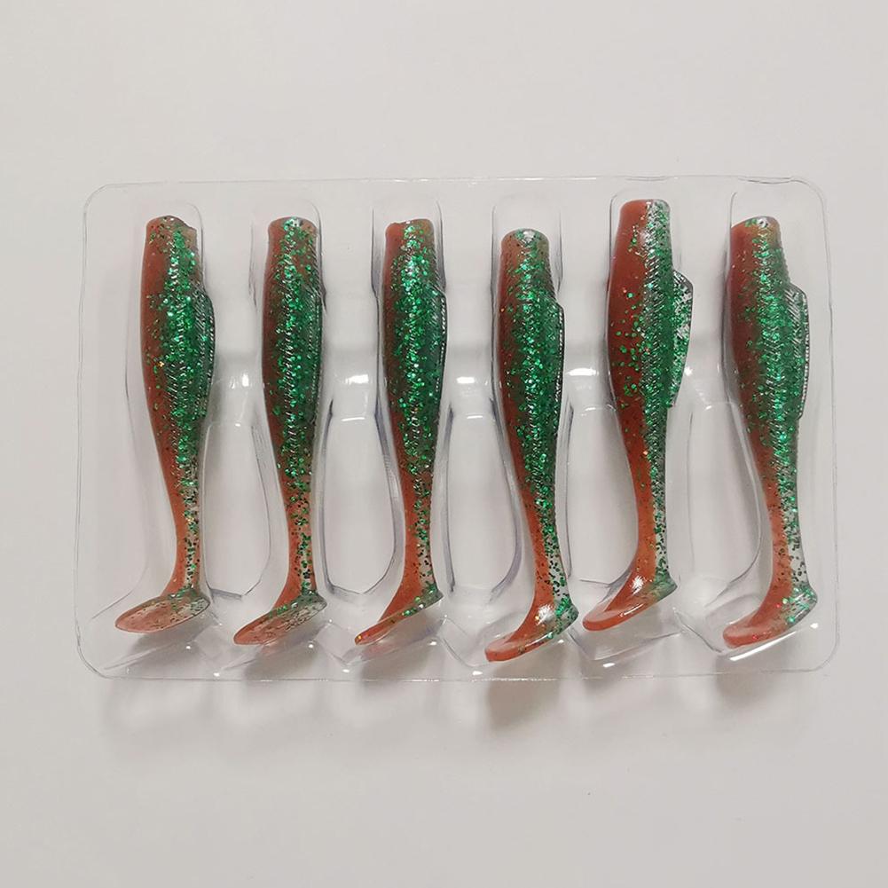 Stabiler Lauf Weichplastik Angelköder 6 Stück Schaufelschwanz Swimbait 6 7cm Länge