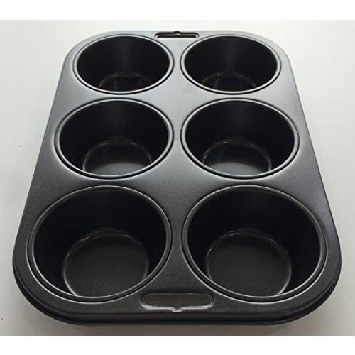 Pearl Metal Muffin Pan, 6-Cavity, High Clean Coat, EE Sweets, D-4838