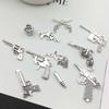 DIY Vintage Alloy Jewelry Accessories Ancient Silver Gun Weapon Bullet Necklace Bracelet Pendant Factory Direct Sales