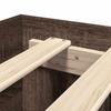 Bed Frame Without Mattress Brown Oak Look 120 X 200 Cm Engineered Wood