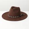 Suede Felt Hat for Men and Women, Couple's Large-brimmed Hat, Flat-brimmed Gentleman's Hat